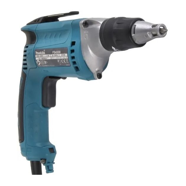 Makita Шурупокрут для гіпсокартону FS4300JX2, 570Вт, 4000 об/хв, 10-16Нм, 1.4кг, Makpac + аксесуари, фото , зображення 3 | SNABZHENIE.com.ua