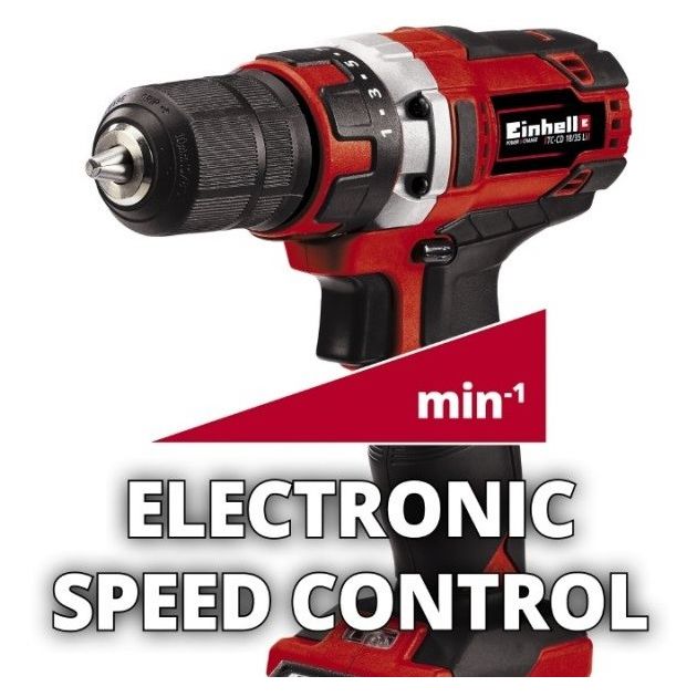 Einhell Шуруповерт-дриль TE-CD 18/40 Li-Solo, PXC, акум., ШЗП, 40Нм, 400/1500 об/хв, 1.25кг, (без АКБ та ЗП), фото , изображение 6 | SNABZHENIE.com.ua Einhell Шуруповерт-дриль TE-CD 18/40 Li-Solo, PXC, акум., ШЗП, 40Нм, 400/1500 об/хв, 1.25кг, (без АКБ та ЗП), фото , изображение 6 | SNABZHENIE.com.ua