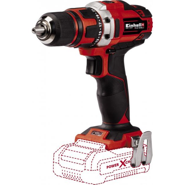 Einhell Шуруповерт-дриль TE-CD 18/40 Li-Solo, PXC, акум., ШЗП, 40Нм, 400/1500 об/хв, 1.25кг, (без АКБ та ЗП), фото  | SNABZHENIE.com.ua