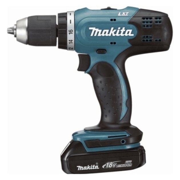 Makita Шуруповерт-дриль DDF453SYE, акум, 18В, 1.5Ah х 2шт., -400/0-1300 об/хв, 42Нм, 1.6кг, кейс, фото , зображення 4 | SNABZHENIE.com.ua