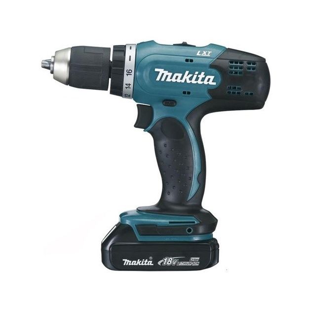 Makita Шуруповерт-дриль DDF453SYE, акум, 18В, 1.5Ah х 2шт., -400/0-1300 об/хв, 42Нм, 1.6кг, кейс, фото , зображення 3 | SNABZHENIE.com.ua