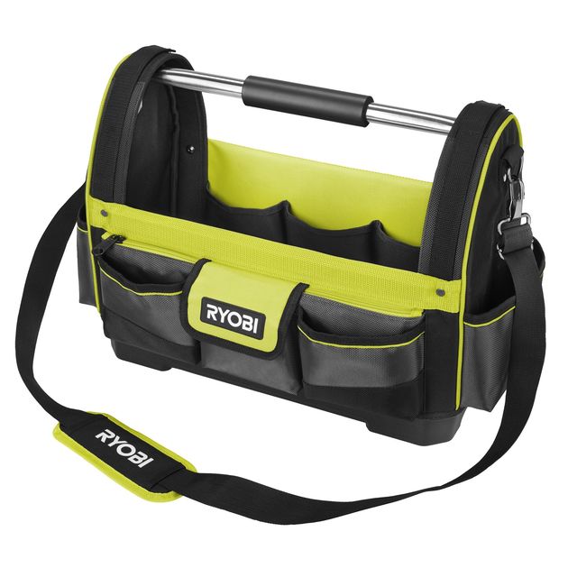 Ryobi Сумка для інструменту RSSLOT1, 38л, відкрита, жорстка конструкція, поліестер, 36х49х23см, фото  | SNABZHENIE.com.ua