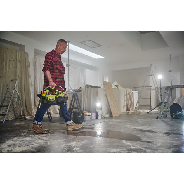 Ryobi Сумка для інструменту RSSSOT1, 17л, відкрита, жорстка конструкція, поліестер, 25х32х20см, фото , зображення 3 | SNABZHENIE.com.ua