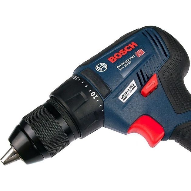 Bosch Шурупокрут-дриль акумуляторний GSR 18 V-50, 18В 2*2Аг, 28/50/50 Нм, 20+1, 460/1800об/хв, ЗП, кейс, аксесуари, 1кг, фото , изображение 7 | SNABZHENIE.com.ua