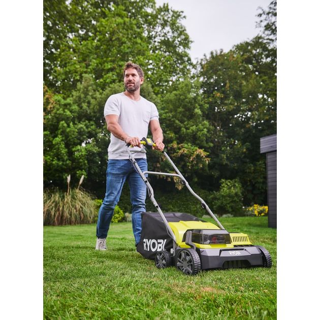 Ryobi Аератор-скарифікатор акумуляторний ONE+ RY18SFX35A-240 18В акб 2х4А·год 35см 55л 10кг, фото , изображение 5 | SNABZHENIE.com.ua Ryobi Аератор-скарифікатор акумуляторний ONE+ RY18SFX35A-240 18В акб 2х4А·год 35см 55л 10кг, фото , изображение 5 | SNABZHENIE.com.ua