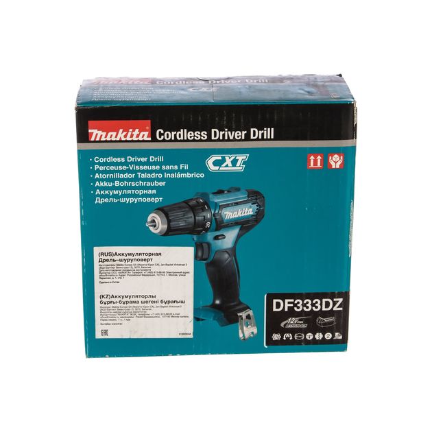 Makita Шуруповерт-дриль DF333DZ, акум, 10.8В (12В), CXT, 0-450/0-1700 об/хв, 30/14Нм, 1.1кг, SOLO, фото , зображення 10 | SNABZHENIE.com.ua