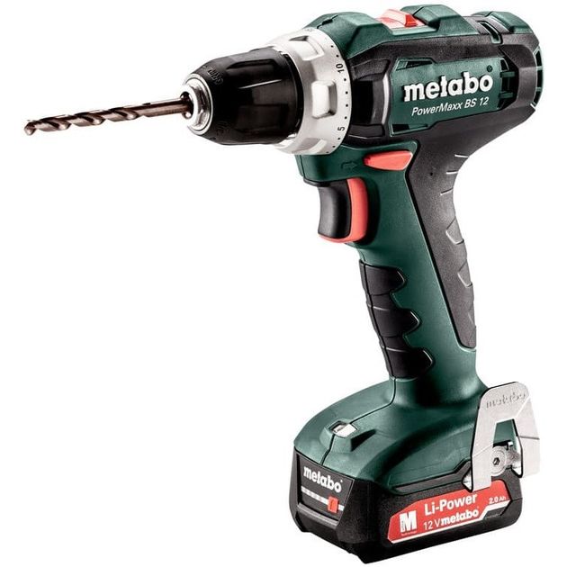 Metabo Шуруповерт-дриль PowerMaxx SB 12 Set, 2x2Ah, з/п, кофр, набір, фото , изображение 5 | SNABZHENIE.com.ua Metabo Шуруповерт-дриль PowerMaxx SB 12 Set, 2x2Ah, з/п, кофр, набір, фото , изображение 5 | SNABZHENIE.com.ua