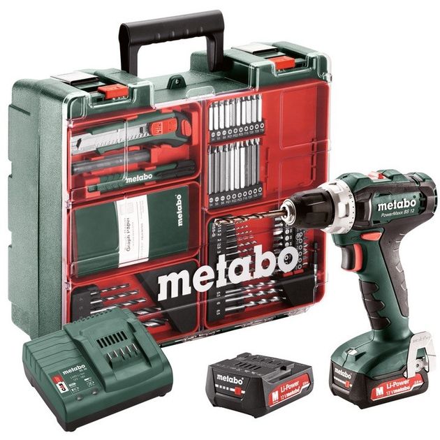 Metabo Шуруповерт-дриль PowerMaxx SB 12 Set, 2x2Ah, з/п, кофр, набір, фото  | SNABZHENIE.com.ua
