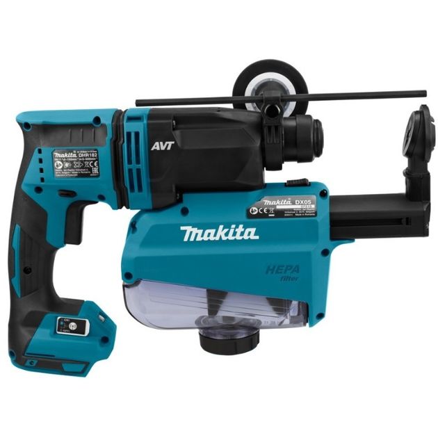 Makita Перфоратор DHR182ZWJ акумуляторний, SDS-Plus LXT, 18В, сист. вид. пилу DX05, кейс Makpac, 2.7 кг, SOLO, фото , зображення 10 | SNABZHENIE.com.ua Makita Перфоратор DHR182ZWJ акумуляторний, SDS-Plus LXT, 18В, сист. вид. пилу DX05, кейс Makpac, 2.7 кг, SOLO, фото , зображення 10 | SNABZHENIE.com.ua