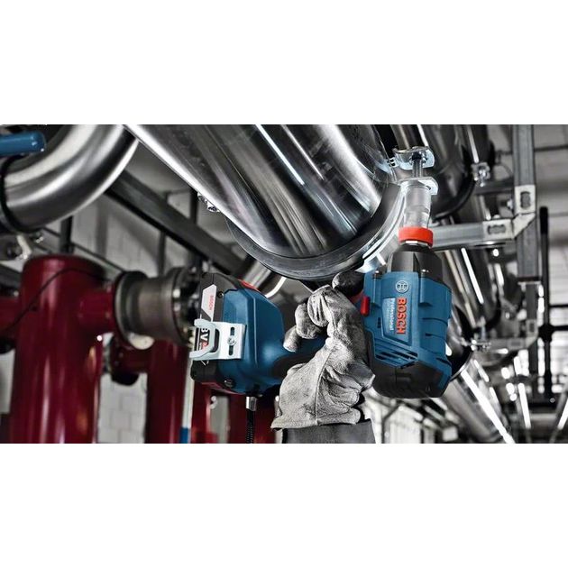 Bosch Гайковерт ударний GDX 180-Li, акум., 2х18 В, 180 Нм, M6-M14, 1.1кг, кейс, фото , изображение 4 | SNABZHENIE.com.ua