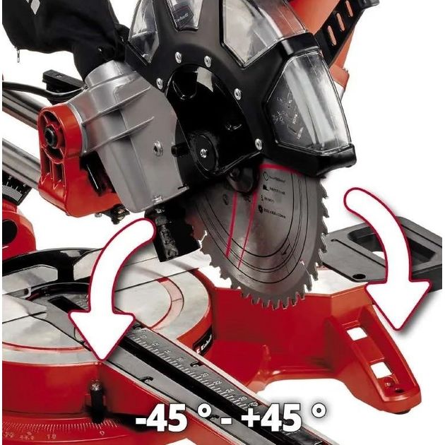 Einhell Пила торцовочна з протяжкою TC-SM 2534/1 Dual, 2100 Вт, диск 250 мм, лазер, фото , изображение 6 | SNABZHENIE.com.ua Einhell Пила торцовочна з протяжкою TC-SM 2534/1 Dual, 2100 Вт, диск 250 мм, лазер, фото , изображение 6 | SNABZHENIE.com.ua