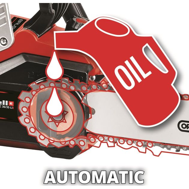 Einhell Пила ланцюгова GE-LC 36/35 Li-Solo, PXC, акум., безщіткова, шина 35см, 15м/с, 3.79кг, (без АКБ та ЗП), фото , изображение 9 | SNABZHENIE.com.ua Einhell Пила ланцюгова GE-LC 36/35 Li-Solo, PXC, акум., безщіткова, шина 35см, 15м/с, 3.79кг, (без АКБ та ЗП), фото , изображение 9 | SNABZHENIE.com.ua