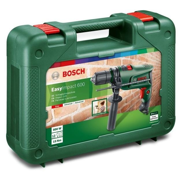 Bosch Дриль ударний EasyImpact 600, 600Вт, ШЗП, 3000 об/хв, 1.7 кг, кейс, фото , изображение 9 | SNABZHENIE.com.ua