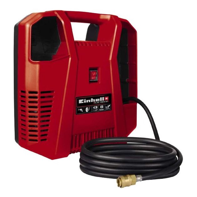 Einhell Компресор повітряний TH-AC 190 Kit, 1100 Вт, 3550 об/хв, 190 л/хв, 8 бар, 5.7 кг, фото  | SNABZHENIE.com.ua