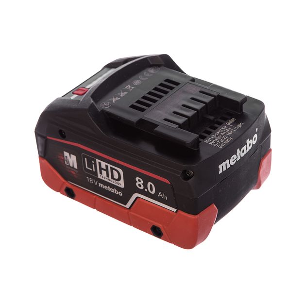 Metabo Акумуляторний блок 18 В, 8,0 А·ч, LiHD (625369000), фото , изображение 3 | SNABZHENIE.com.ua Metabo Акумуляторний блок 18 В, 8,0 А·ч, LiHD (625369000), фото , изображение 3 | SNABZHENIE.com.ua