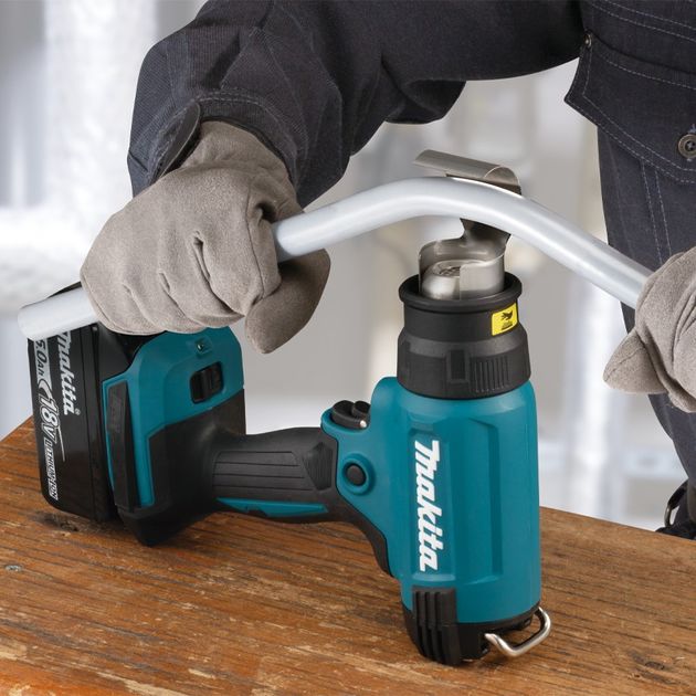 Makita Фен будівельний DHG180ZK акумуляторний, 18В, 550°C, 200 л/хв, SOLO, фото , зображення 3 | SNABZHENIE.com.ua Makita Фен будівельний DHG180ZK акумуляторний, 18В, 550°C, 200 л/хв, SOLO, фото , зображення 3 | SNABZHENIE.com.ua