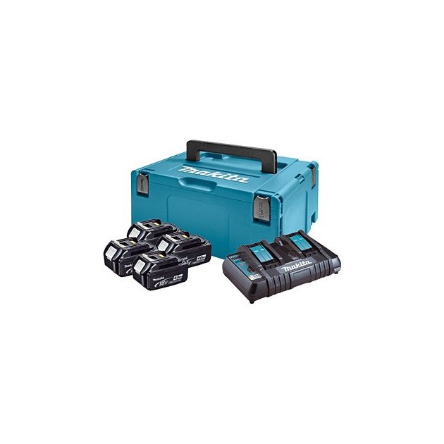 Makita Набір акумуляторів + зарядний пристрій 197156-9, LXT BL1840 x 4шт (18В, 4Ач) + DC18RD, кейс Makpac 3, фото , зображення 3 | SNABZHENIE.com.ua Makita Набір акумуляторів + зарядний пристрій 197156-9, LXT BL1840 x 4шт (18В, 4Ач) + DC18RD, кейс Makpac 3, фото , зображення 3 | SNABZHENIE.com.ua