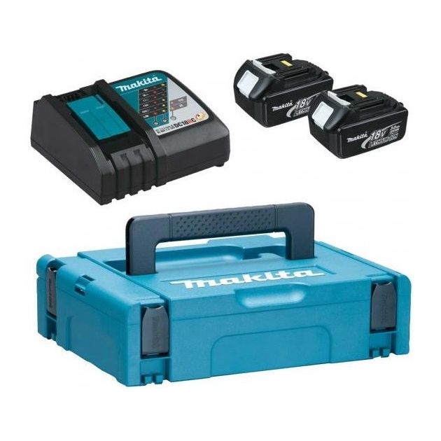 Makita Набір акумуляторів + зарядний пристрій 197952-5, LX BL1830 x 2шт (18В, 3Ач) + DC18RC, кейс Makpac1, фото  | SNABZHENIE.com.ua