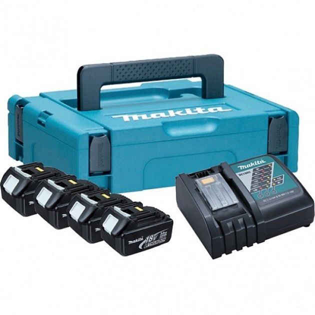 Makita Набір акумуляторів + зарядний пристрій 197954-1, LX BL1830 x 4шт (18В, 3Ач) + DC18RC, кейс Makpac1, фото , изображение 4 | SNABZHENIE.com.ua Makita Набір акумуляторів + зарядний пристрій 197954-1, LX BL1830 x 4шт (18В, 3Ач) + DC18RC, кейс Makpac1, фото , изображение 4 | SNABZHENIE.com.ua
