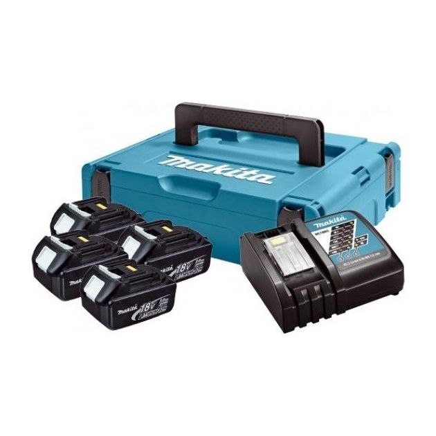 Makita Набір акумуляторів + зарядний пристрій 197954-1, LX BL1830 x 4шт (18В, 3Ач) + DC18RC, кейс Makpac1, фото  | SNABZHENIE.com.ua
