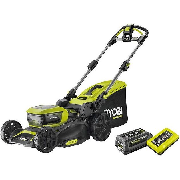 Ryobi Газонокосарка MAX POWER RY36LMX46A-140, 36В, акумуляторна, безщіткова, 46см, АКБ 1х4.0Ач, фото  | SNABZHENIE.com.ua