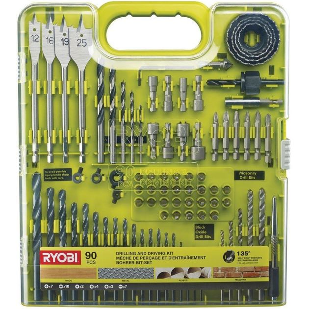 Ryobi Набір біт та свердел RAKDD90, 90 шт, фото , зображення 2 | SNABZHENIE.com.ua Ryobi Набір біт та свердел RAKDD90, 90 шт, фото , зображення 2 | SNABZHENIE.com.ua