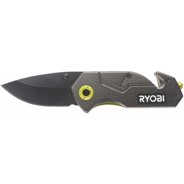 Ryobi Ніж складаний RFK25T, лезо 57мм, стропоріз, фіксатор леза, кліпса., фото  | SNABZHENIE.com.ua