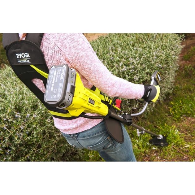 Ryobi Тример садовий акумуляторний RBC18X20B4F ONE+ 18В акб 1х4А·год 20см ніж/ліска 30см велосипедна рукоять ремені Vertebrae 4.7кг, фото , изображение 6 | SNABZHENIE.com.ua Ryobi Тример садовий акумуляторний RBC18X20B4F ONE+ 18В акб 1х4А·год 20см ніж/ліска 30см велосипедна рукоять ремені Vertebrae 4.7кг, фото , изображение 6 | SNABZHENIE.com.ua