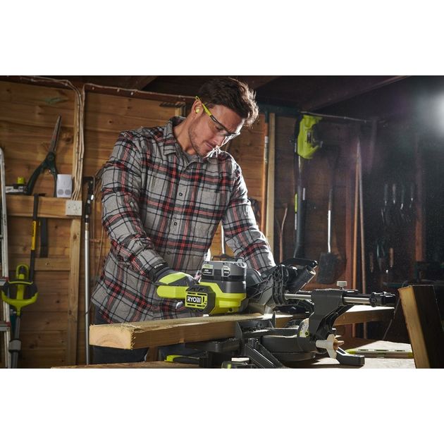 Ryobi Пила торцювальна ONE+ RMS18190-0, акумуляторна, 190 мм, 18В, (без АКБ та ЗП), фото , изображение 7 | SNABZHENIE.com.ua Ryobi Пила торцювальна ONE+ RMS18190-0, акумуляторна, 190 мм, 18В, (без АКБ та ЗП), фото , изображение 7 | SNABZHENIE.com.ua