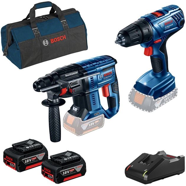 Bosch Набір інструменту Professional перфоратор GBH 180-LI + дриль-шуруповерт GSR 180-LI, фото , изображение 2 | SNABZHENIE.com.ua Bosch Набір інструменту Professional перфоратор GBH 180-LI + дриль-шуруповерт GSR 180-LI, фото , изображение 2 | SNABZHENIE.com.ua