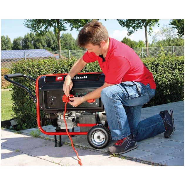 Einhell Генератор бензиновий TC-PG 55/E5, 230В/380В, 3.6кВт (макс. 5.5кВт), електростарт, 25л, 83кг, фото , изображение 3 | SNABZHENIE.com.ua Einhell Генератор бензиновий TC-PG 55/E5, 230В/380В, 3.6кВт (макс. 5.5кВт), електростарт, 25л, 83кг, фото , изображение 3 | SNABZHENIE.com.ua