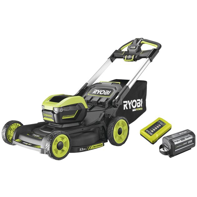 Ryobi Газонокосарка акумуляторна RY36LMXSP53A-160 самохідна MAX POWER 36В акб 1х6А·год дека 53см 70л 20-100мм 3в1 LED-фари до 3200м.кв, фото  | SNABZHENIE.com.ua