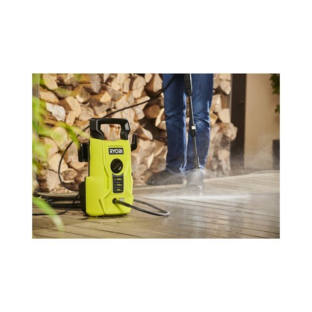 Ryobi Мінімийка високого тиску RY100PWA 1400Вт 100бар 390л/год шланг 5м 5.6кг, фото , изображение 3 | SNABZHENIE.com.ua Ryobi Мінімийка високого тиску RY100PWA 1400Вт 100бар 390л/год шланг 5м 5.6кг, фото , изображение 3 | SNABZHENIE.com.ua