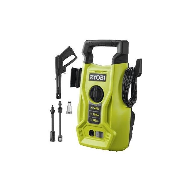 Ryobi Мінімийка високого тиску RY100PWA 1400Вт 100бар 390л/год шланг 5м 5.6кг, фото  | SNABZHENIE.com.ua