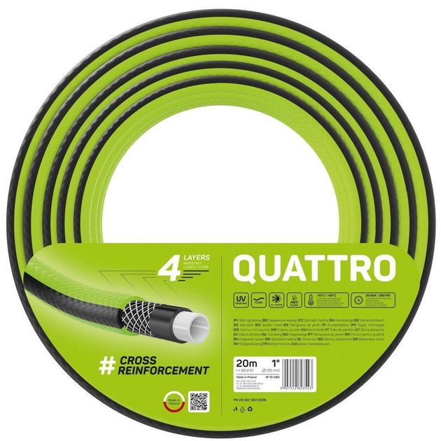 Садовый шланг QUATTRO 1/2" 20 м CELLFAST (10-080), фото  | SNABZHENIE.com.ua