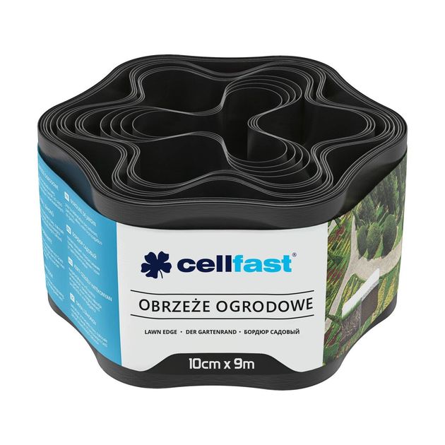 Бордюры огородно-газонные черные 10 см x 9 м CELLFAST, фото  | SNABZHENIE.com.ua