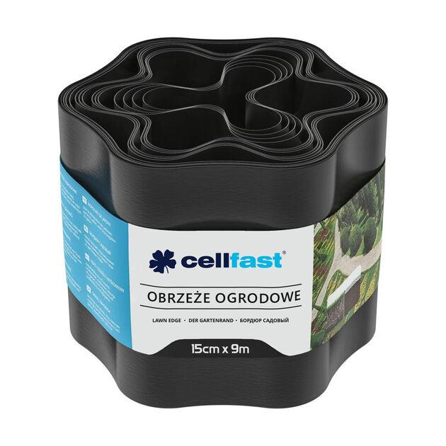 Бордюры огородно-газонные черные 15 см x 9 м CELLFAST, фото  | SNABZHENIE.com.ua