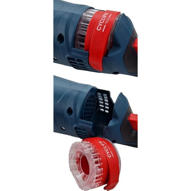 Bosch Шліфмашина кутова GWS 24-230 JZ, 230мм, 2400Вт , 8500об•хв, плавн. пуск, із системою захисту від пилу Cyclone Tech, 5.8кг, фото , изображение 4 | SNABZHENIE.com.ua