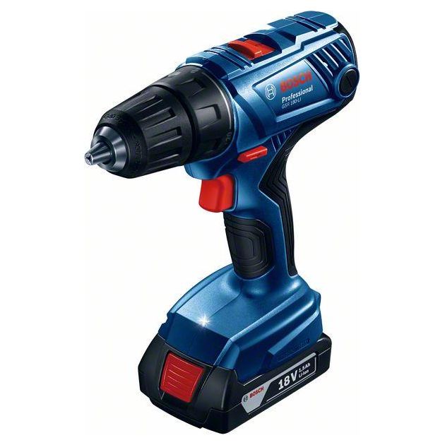 Bosch Шурупокрут-дриль акумуляторний GSR 180 LI, 18В 2х2.0Аг, 21/54Нм, 20+1, 450/1700об/хв, набір біт 11 шт+набір свердл 12 шт, 1.6кг, фото  | SNABZHENIE.com.ua