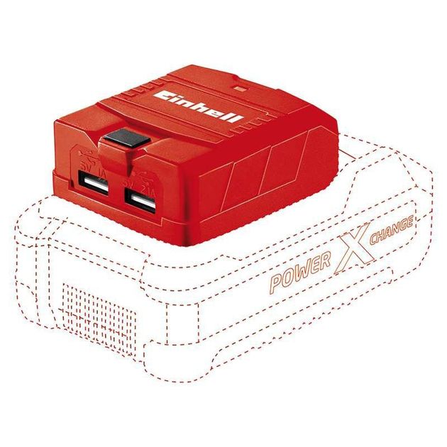 Einhell Зарядний пристрій USB для акумуляторів TE-CP 18 Li USB - Solo акум., PXC, 18В, 2хUSB, 1А/2.1А, 0.06 кг, фото  | SNABZHENIE.com.ua