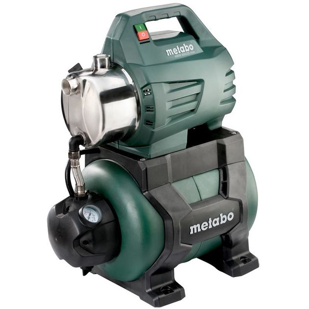 Metabo Насосна станція HWW 4500/25 Inox, 1300 Вт, 4.5 куб/год, висота подачі 48м, всмоктування до 8 м, ресивер 24л, 17.1кг, фото  | SNABZHENIE.com.ua