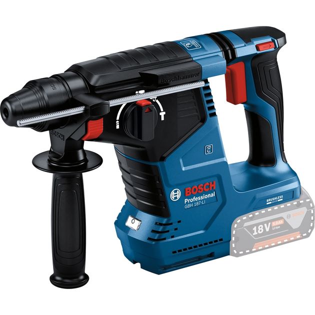 Bosch Перфоратор GBH 187-LI Professional акумуляторний, 18 В, SDS-Plus, 2.4 Дж, 980 об/хв, 2.9 кг, без АКБ та ЗП, фото  | SNABZHENIE.com.ua