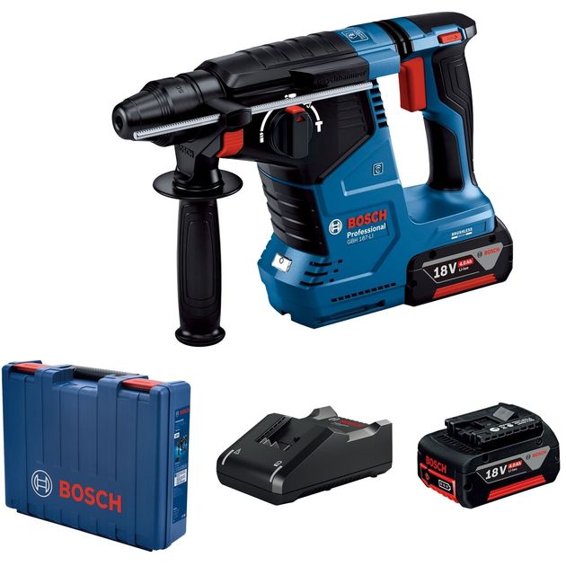 Bosch Перфоратор GBH 187-LI Professional акумуляторний, 2*18 В 5 Аг, SDS-Plus, 2.4 Дж, 980 об/хв, кейс, 2.9 кг, фото , изображение 2 | SNABZHENIE.com.ua Bosch Перфоратор GBH 187-LI Professional акумуляторний, 2*18 В 5 Аг, SDS-Plus, 2.4 Дж, 980 об/хв, кейс, 2.9 кг, фото , изображение 2 | SNABZHENIE.com.ua
