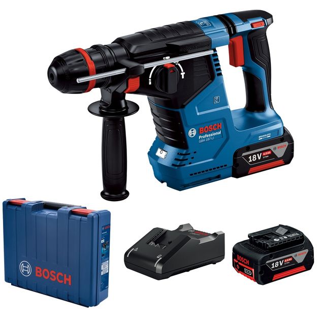 Bosch Перфоратор GBH 187-LI ONE Chuck акумуляторний, 2*18 В 5 Аг, с 2 акб GBA 18V 5.0Ah, 2.4 Дж, 980 об/хв, 2.9 кг, фото  | SNABZHENIE.com.ua