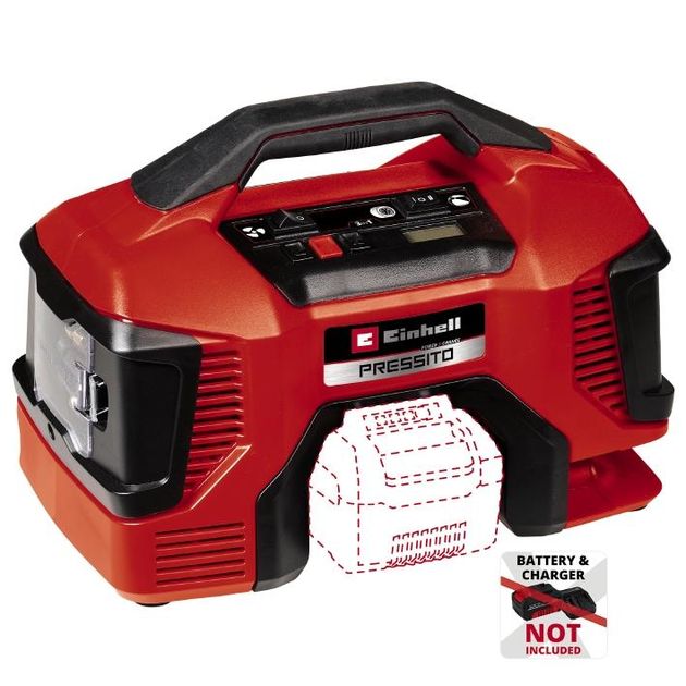 Einhell Компресор акум PRESSITO 18/21, 18В, PXC, 14-9 та 6 л/хв, 10.5 бар, фото  | SNABZHENIE.com.ua
