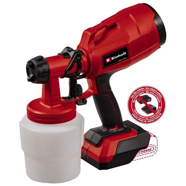 Einhell Фарборозпилювач TC-SY 18/60 Li акумуляторний Solo, 18В, 650 мл/хв, бачок 800 мл, фото  | SNABZHENIE.com.ua