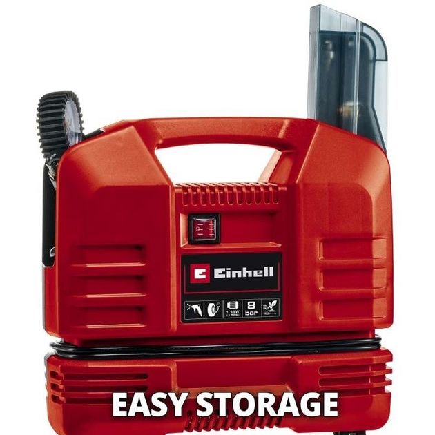 Einhell Компресор безмасляний TC-AC 190 OF Set, 1100 Вт, 190 л/хв, 8 бар, фото , зображення 3 | SNABZHENIE.com.ua Einhell Компресор безмасляний TC-AC 190 OF Set, 1100 Вт, 190 л/хв, 8 бар, фото , зображення 3 | SNABZHENIE.com.ua