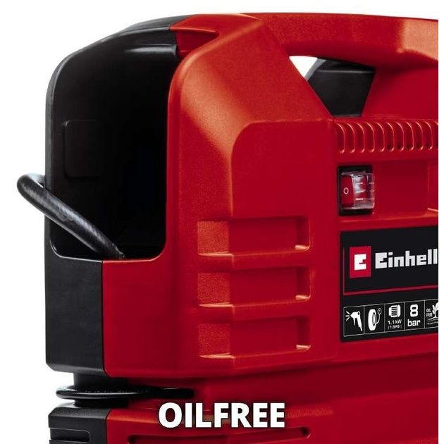 Einhell Компресор безмасляний TC-AC 190 OF Set, 1100 Вт, 190 л/хв, 8 бар, фото , зображення 5 | SNABZHENIE.com.ua Einhell Компресор безмасляний TC-AC 190 OF Set, 1100 Вт, 190 л/хв, 8 бар, фото , зображення 5 | SNABZHENIE.com.ua