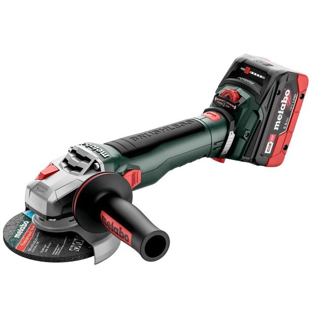 Metabo Шліфмашина кутова акумуляторна WVB 18 LT BL 11-125 Quick, 125мм, 18В 2*5.5Ач, 2800-10000об/хв, М14, 1.8кг, фото  | SNABZHENIE.com.ua