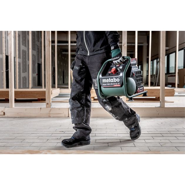 Metabo Компресор POWER 160-5 18 LTX BL OF акумуляторний, Li-Power 18В, 120л/хв, 8бар, ресивер 5л, фото , зображення 6 | SNABZHENIE.com.ua Metabo Компресор POWER 160-5 18 LTX BL OF акумуляторний, Li-Power 18В, 120л/хв, 8бар, ресивер 5л, фото , зображення 6 | SNABZHENIE.com.ua